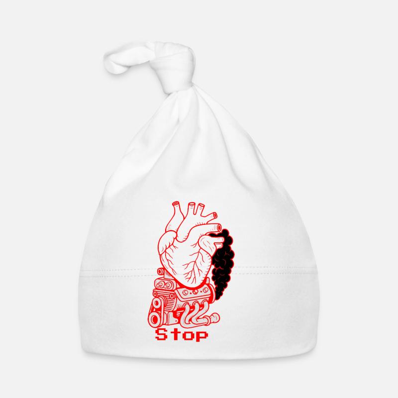 Traffic message Heart Attack Organic Baby Cap