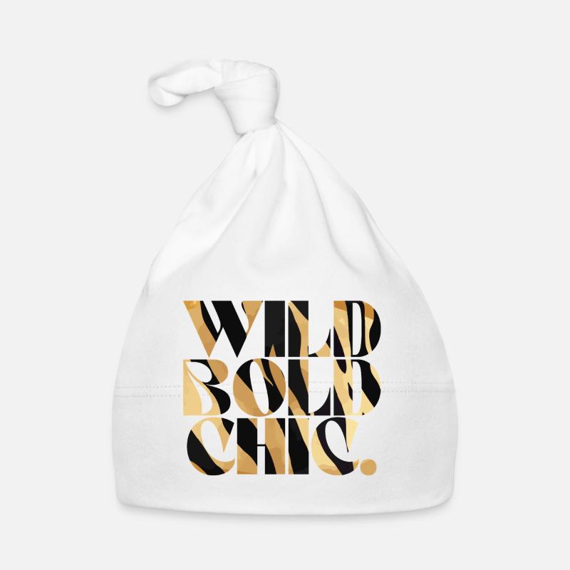 Typographie imprimée Wild Bold Chic Bonnet bio Bébé