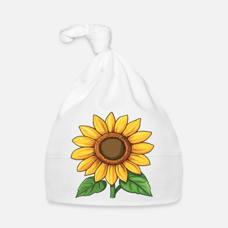 Sunflower Graphic Organic Baby Cap
