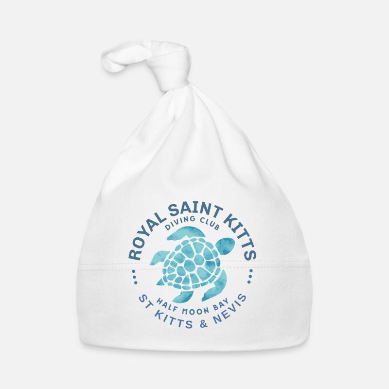 Diving Turtle ROYAL SAINT KITTS Organic Baby Cap