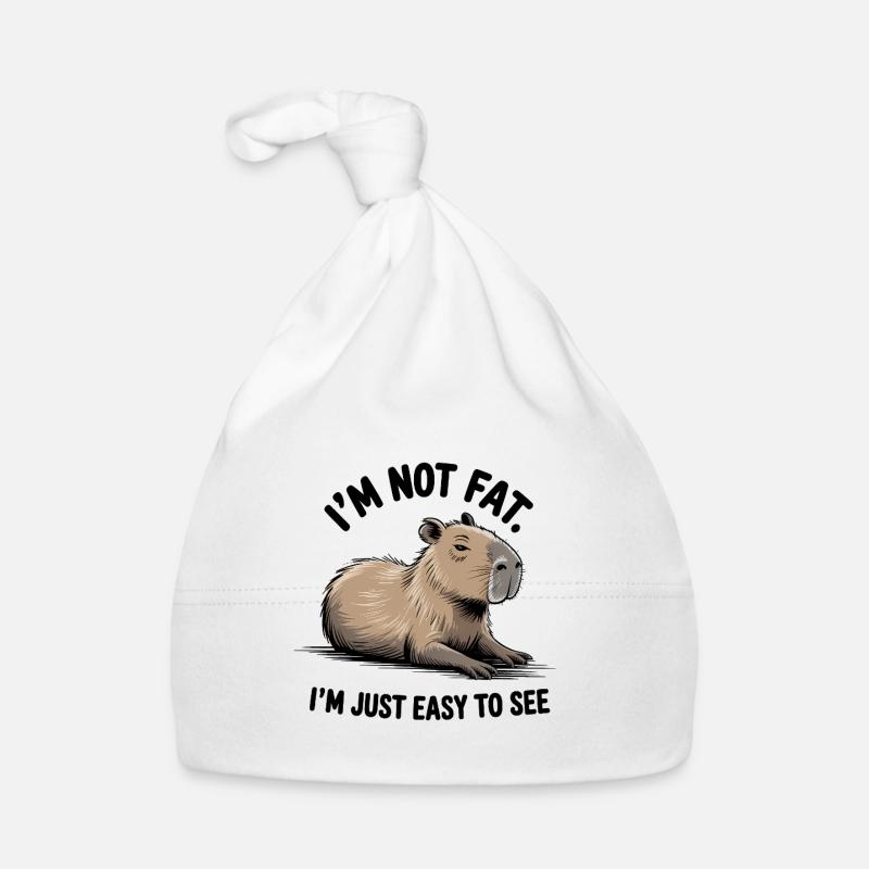 Ich bin nicht dick, ich bin nur leicht zu sehen - Lustiges Capybara Baby Bio-Mütze