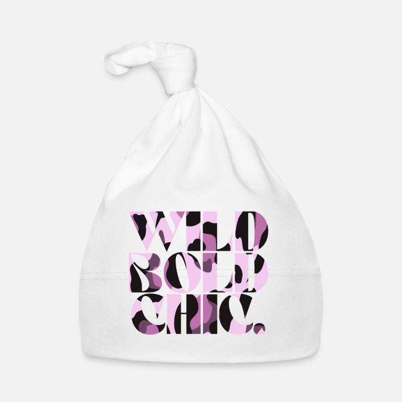 Wild Bold Chic Camo Typografie Baby Bio-Mütze