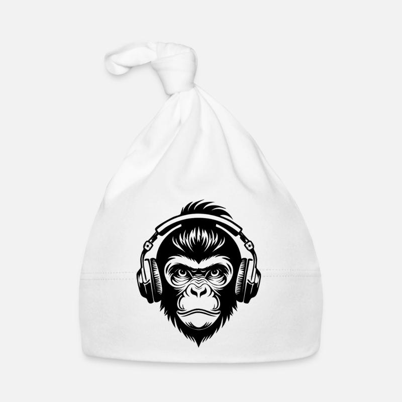 Chemise Rebellious Monkey Head DJ Grooves Underground Bonnet bio Bébé