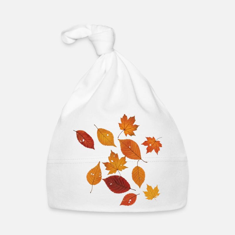 Feuilles d’automne sans bordures Bonnet bio Bébé