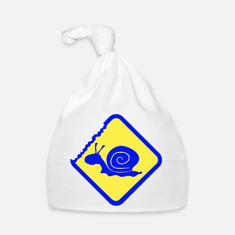 Snail Warning Caution Danger Sign Organic Baby Cap