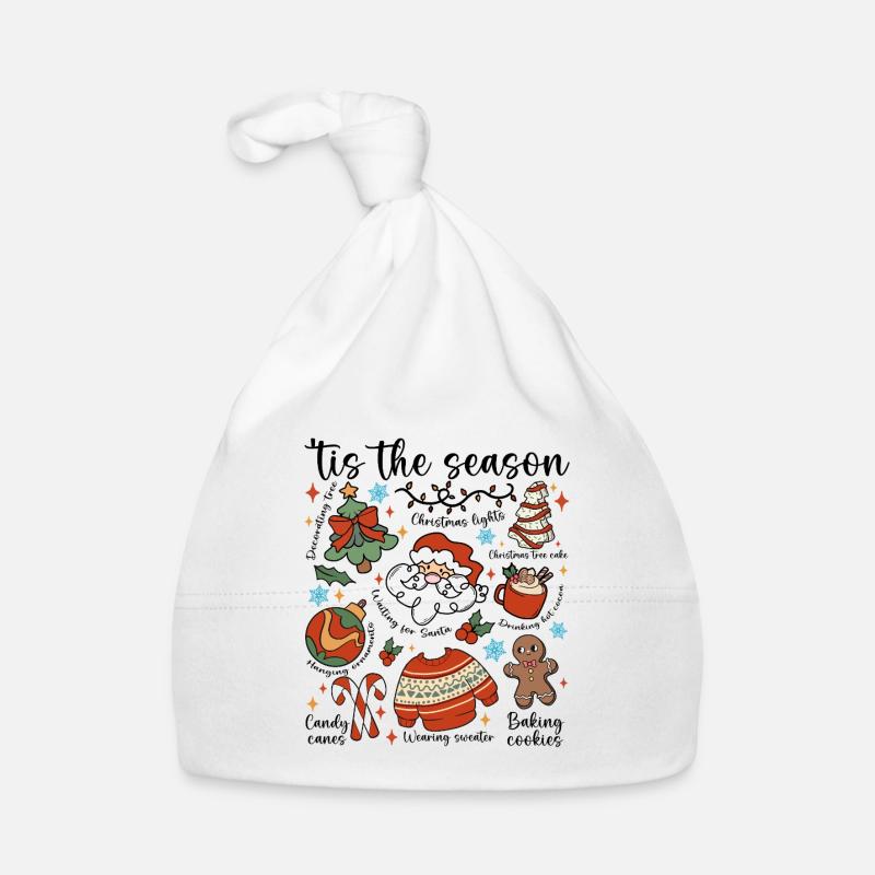 Cozy Christmas Doodle Parade Organic Baby Cap