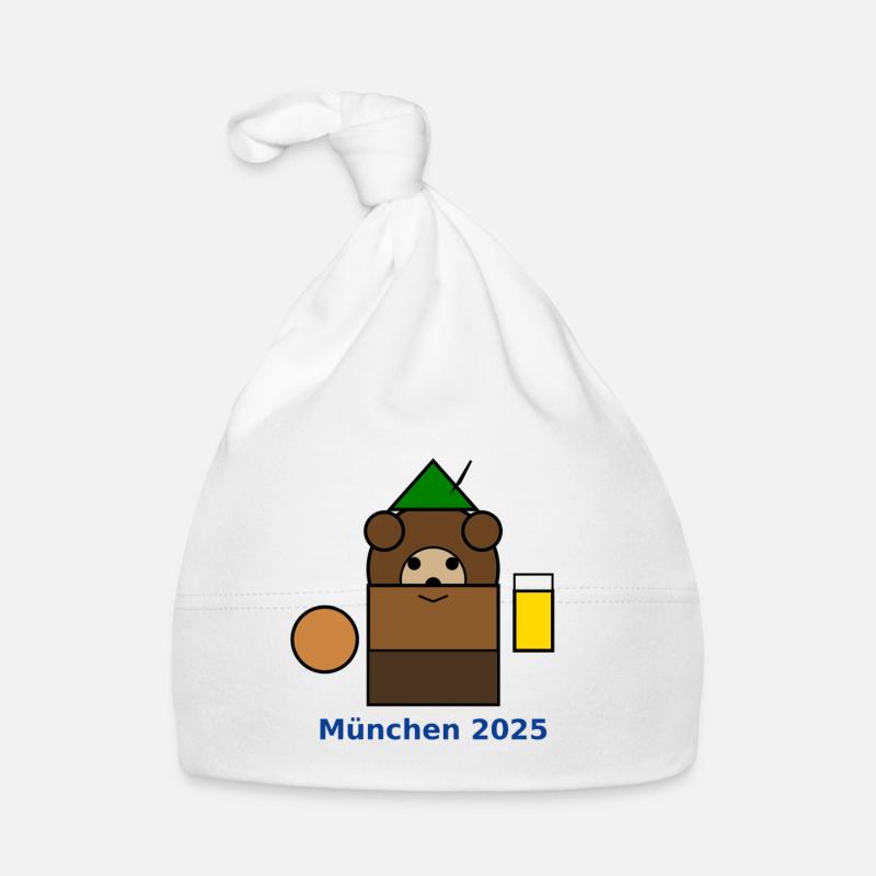 München2025 Bären-Logo Baby Bio-Mütze