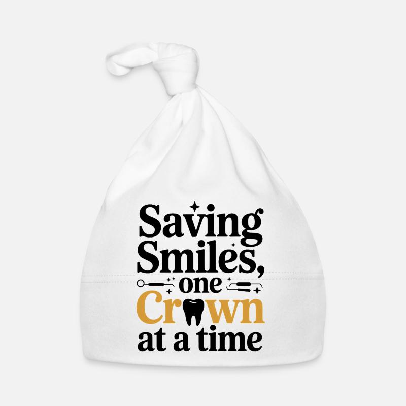 Dental Lab Technician Crown Maker Design  Organic Baby Cap