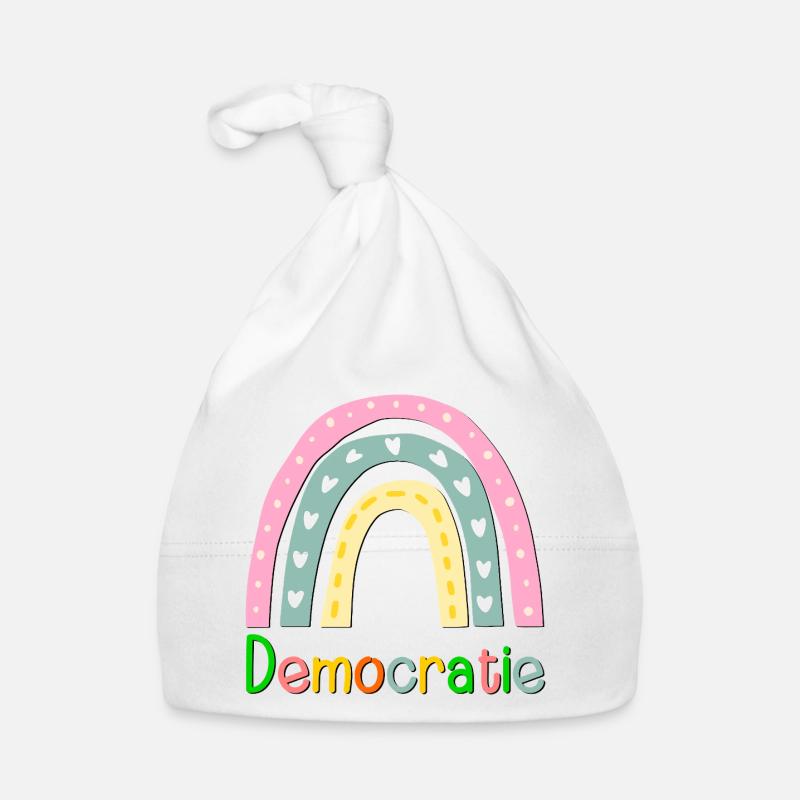 Rainbow Democracy Organic Baby Cap