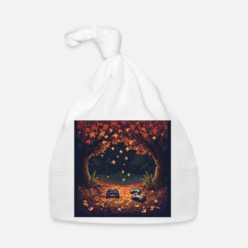 Pixel Feuilles d’automne Bonnet bio Bébé