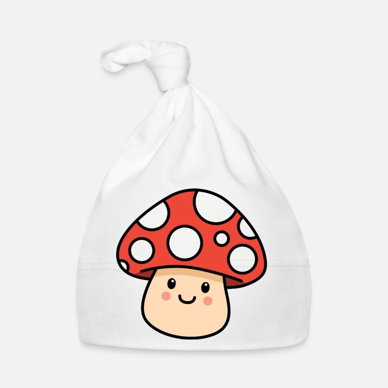 Champignon kawaii – Champignon joyeux Bonnet bio Bébé