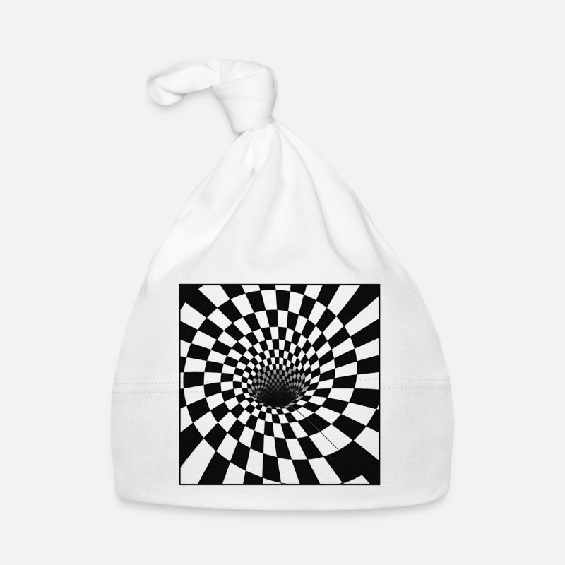 Spiral Checker Tunnel Organic Baby Cap