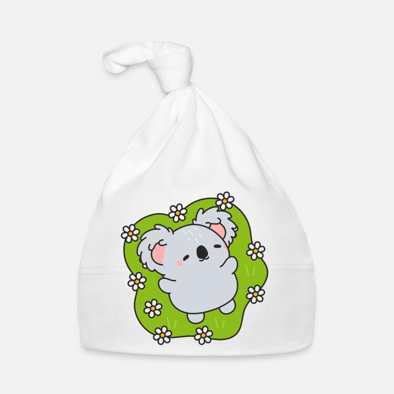 Koala fleuri rêveur Bonnet bio Bébé