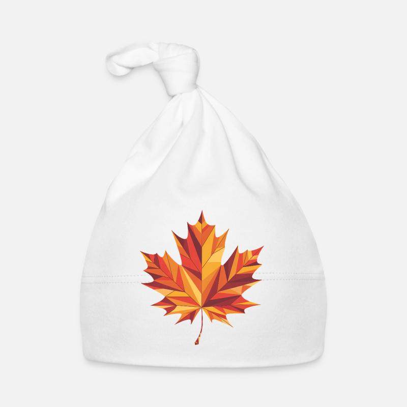 Herbstblatt - Cooles Low-Poly-Logo Baby Bio-Mütze