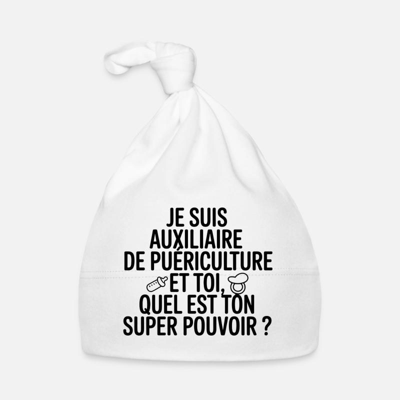 Childcare Assistant My Super Power Organic Baby Cap