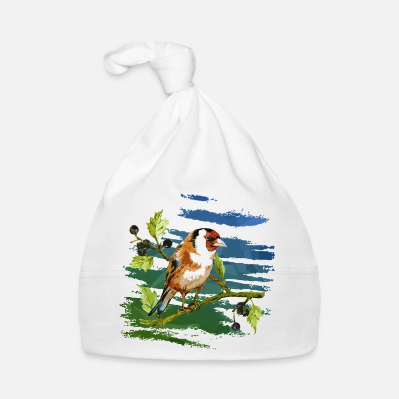 Bunter Vogel Baby Bio-Mütze