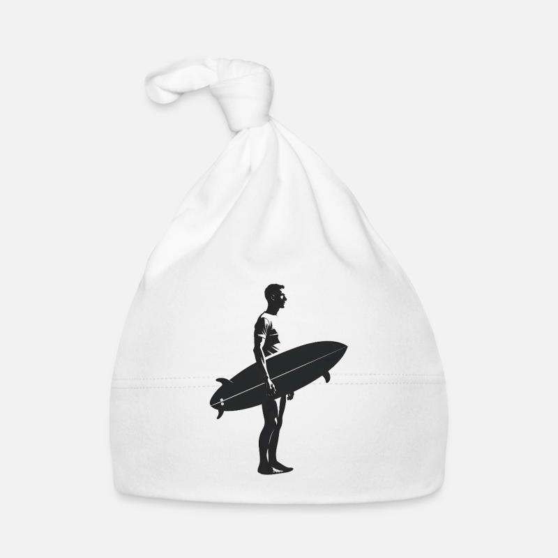 Surfer - Cool Silhouette Logo Organic Baby Cap