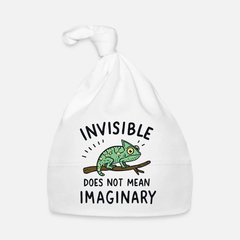 Chamäleon Spruch Unsichtbar ≠ eingebildet Baby Bio-Mütze