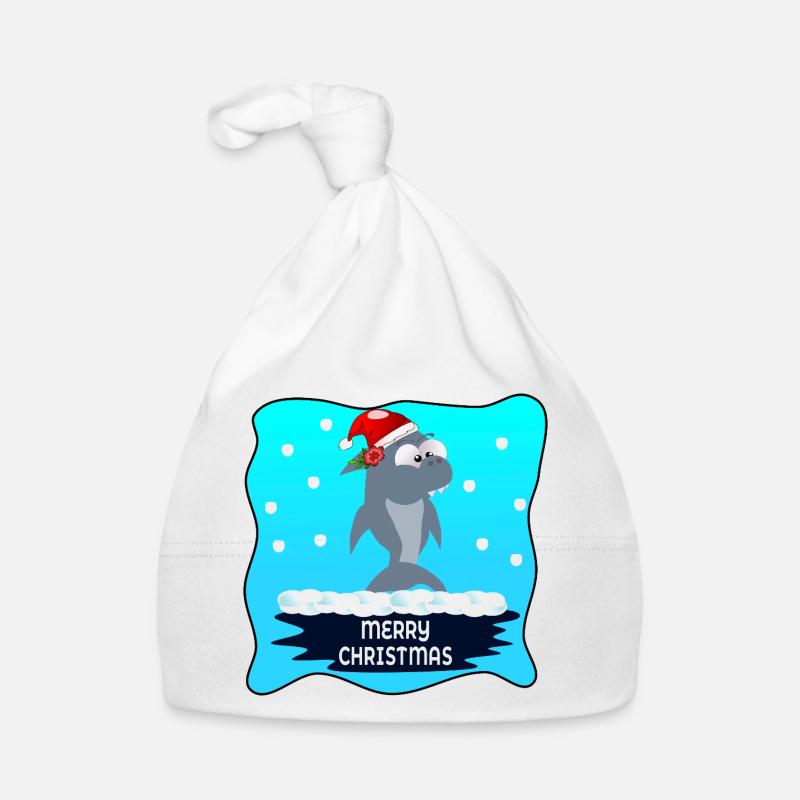 JOYEUX NOËL VOEUX REQUIN Bonnet bio Bébé