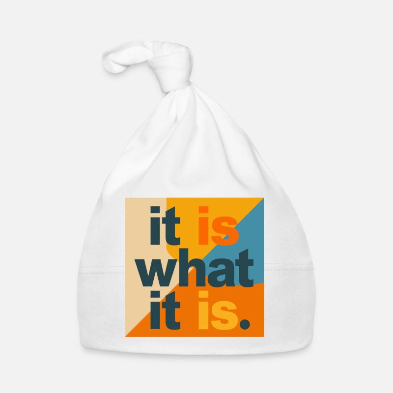 C’est ce que c’est – typo, collage, pop art Bonnet bio Bébé