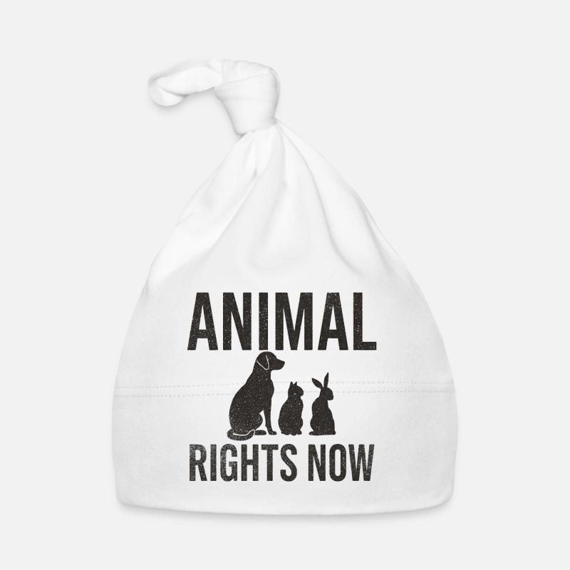 Animal Rights Now Conception typographique Bonnet bio Bébé