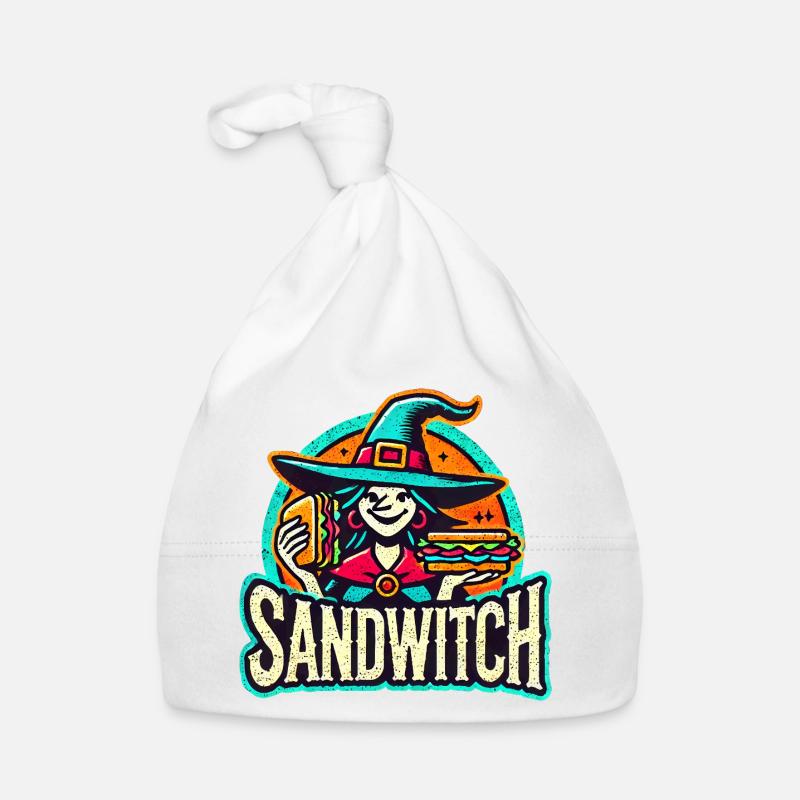 Sandwitch Witch Sandwich Halloween Organic Baby Cap