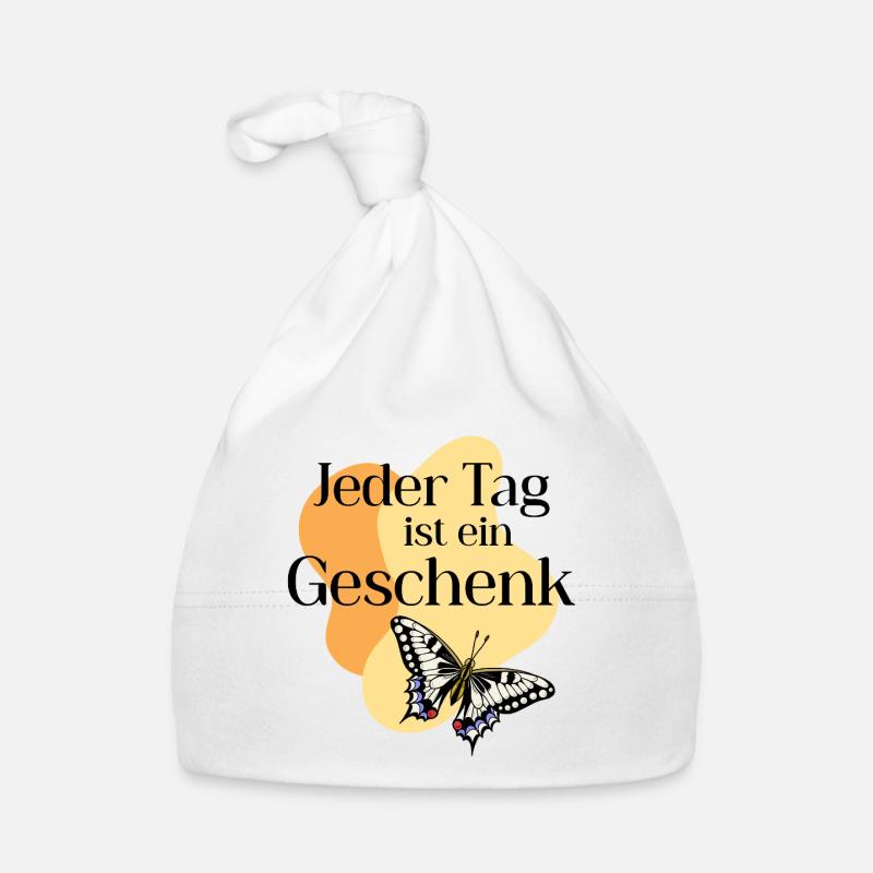 Jeder_Tag_ist_ein_Geschenk Baby Bio-Mütze