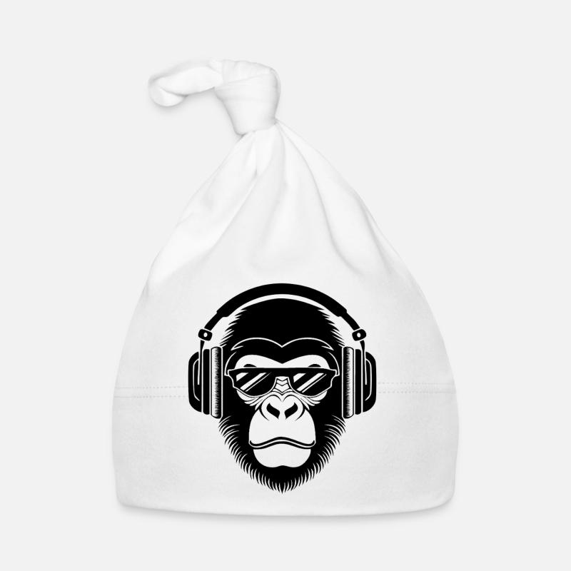 Chemise Rebellious Monkey Head DJ Grooves Underground Bonnet bio Bébé