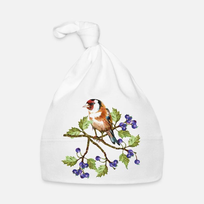 Bunter Vogel Baby Bio-Mütze