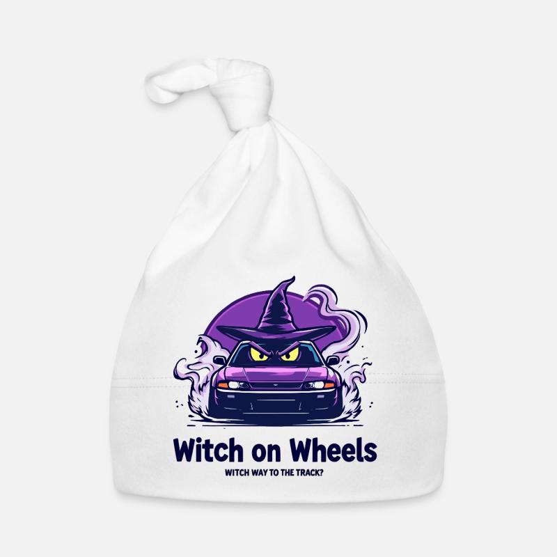 Witch on Wheels Logo Organic Baby Cap