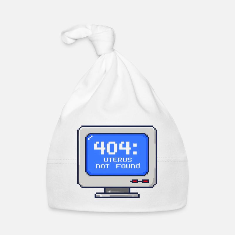 404 : utérus introuvable - Pixel 8 bits Bonnet bio Bébé