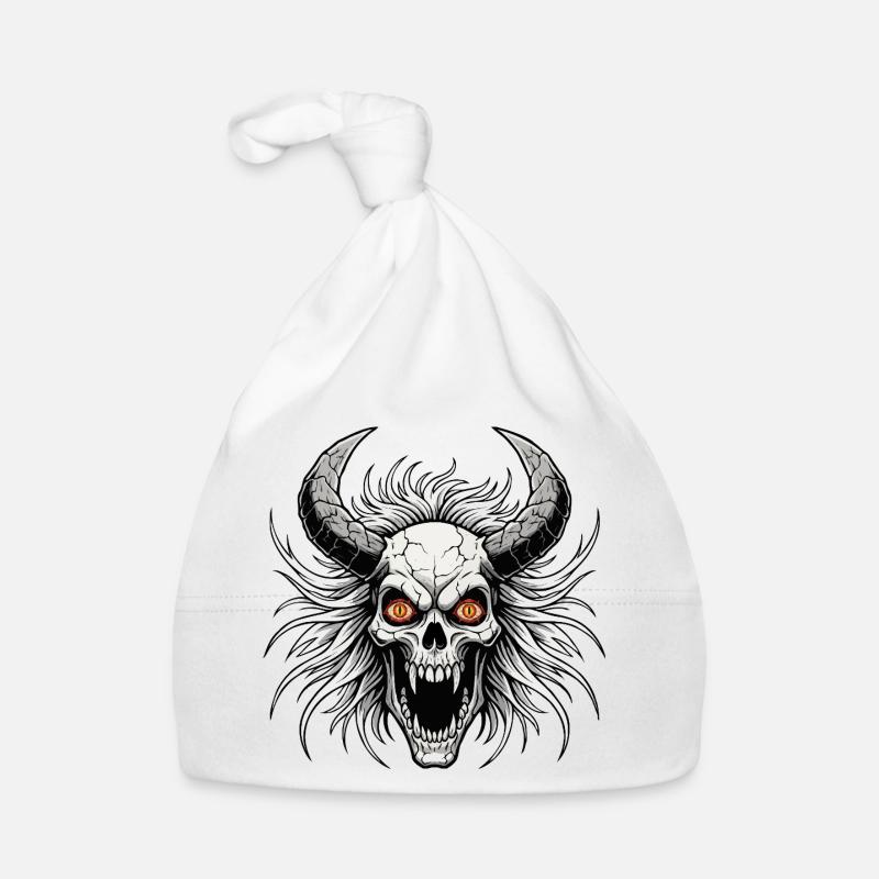 Crâne de diable avec des cornes Bonnet bio Bébé