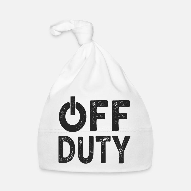 OFF DUTY Feierabend Ich bin außer Dienst Baby Bio-Mütze