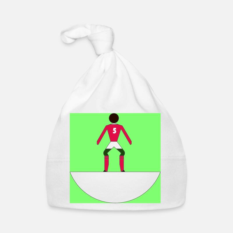 Athlète numéro 5 de Subbuteo sur le terrain vert Bonnet bio Bébé