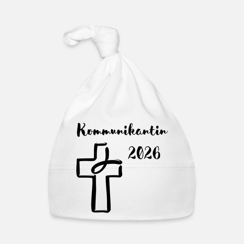Communiant 2026 Communication initiale Fish Cross Bonnet bio Bébé