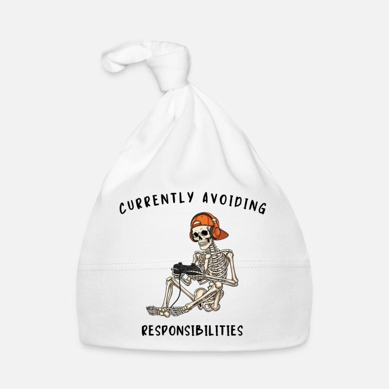 Skeleton Gaming Avoiding Responsibilities Baby Bio-Mütze
