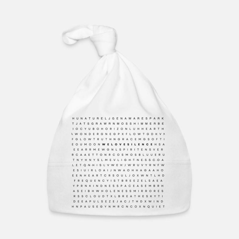 Nous aimons le silence Bonnet bio Bébé