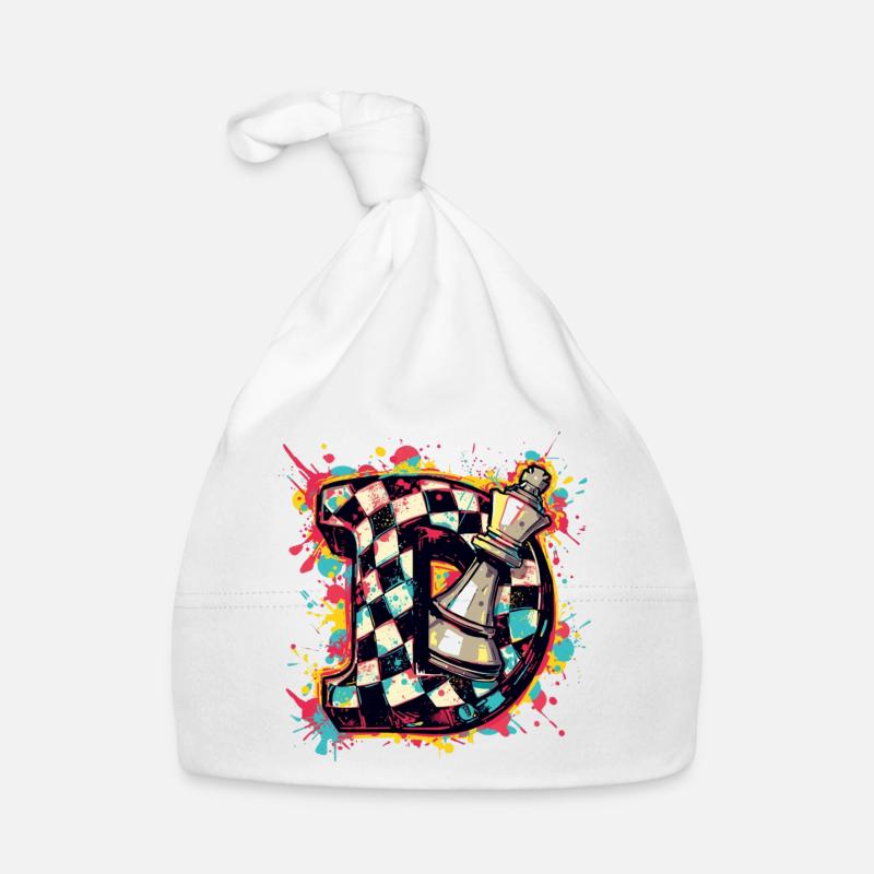 Lady Graffiti Color Explosion Chess Player Organic Baby Cap