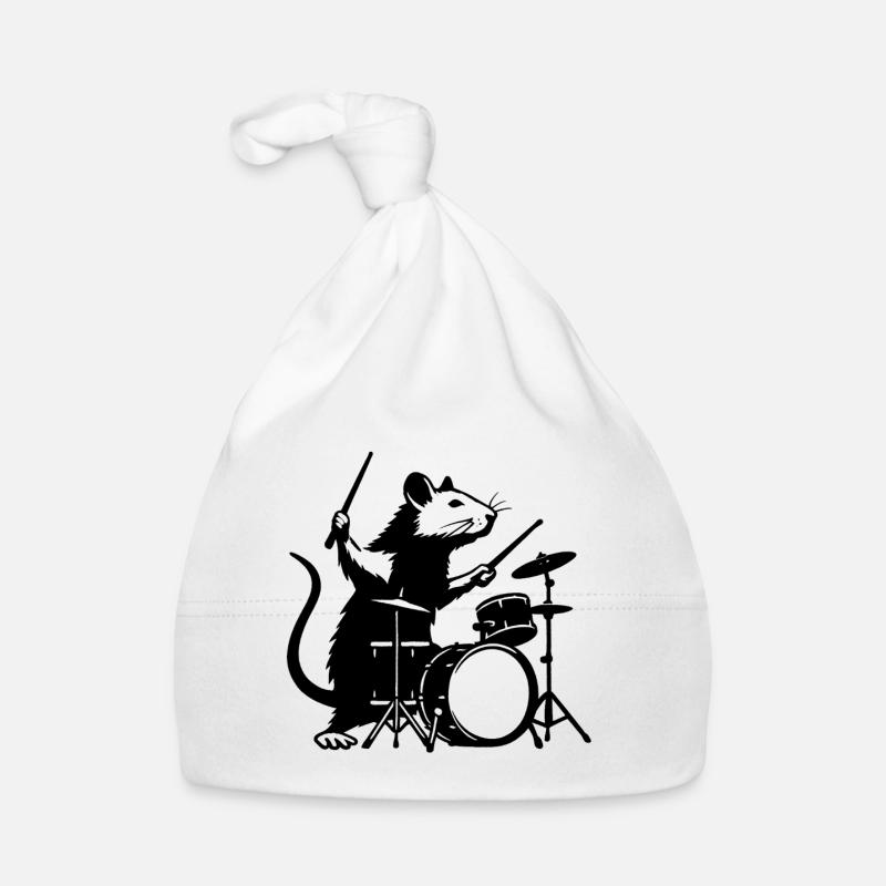 Drum rat in the spotlight Organic Baby Cap