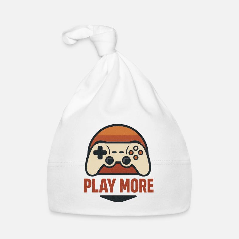 Retro Controller Motif Organic Baby Cap
