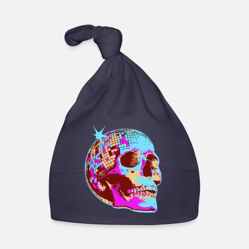 Disco Skull Mosaic Organic Baby Cap
