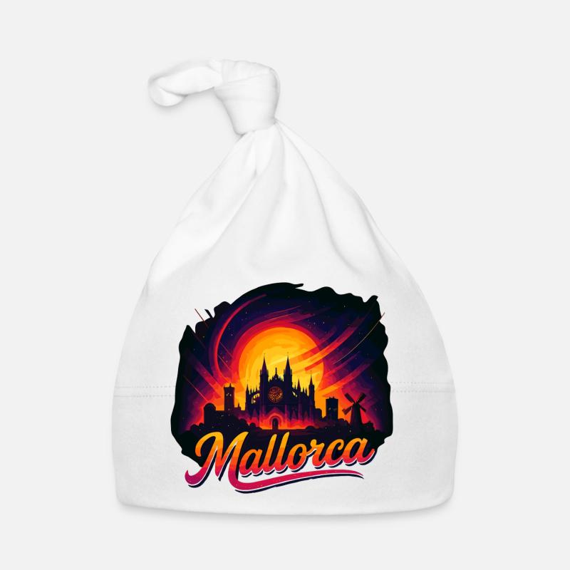 Mallorca Sunset Cathedral Gift Palma Organic Baby Cap