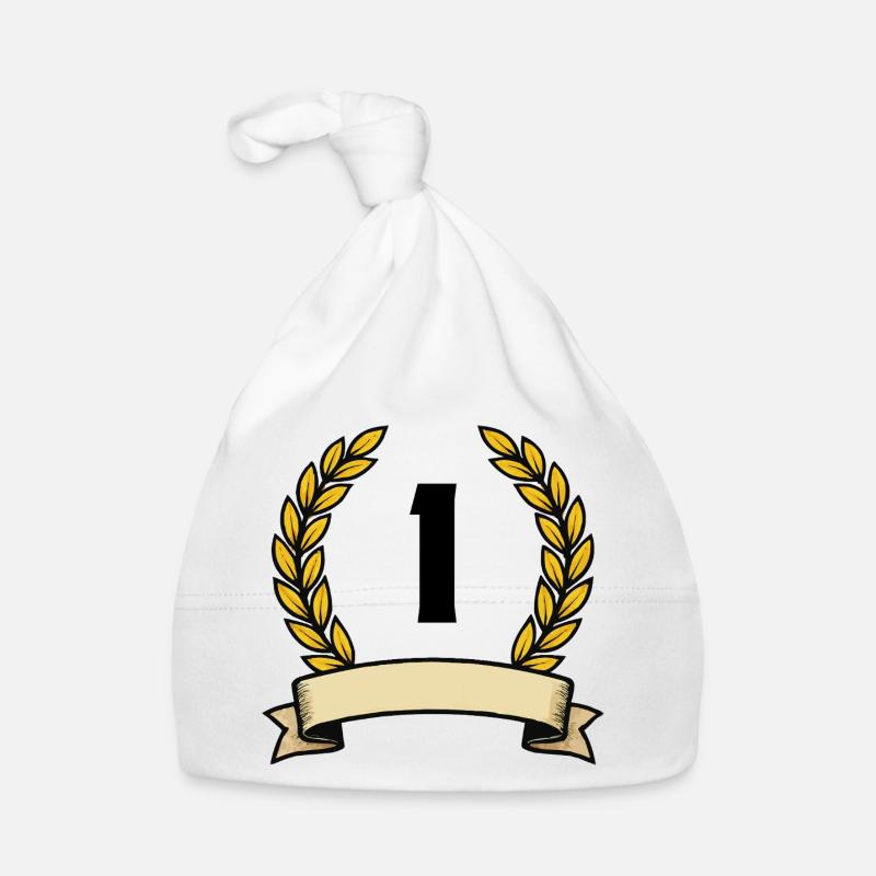 Couronne de laurier dorée avec ruban 1 Bonnet bio Bébé