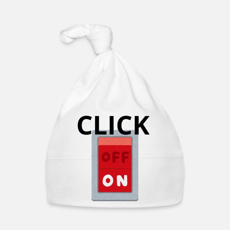 Retro OFF ON Switch Red - Click Organic Baby Cap