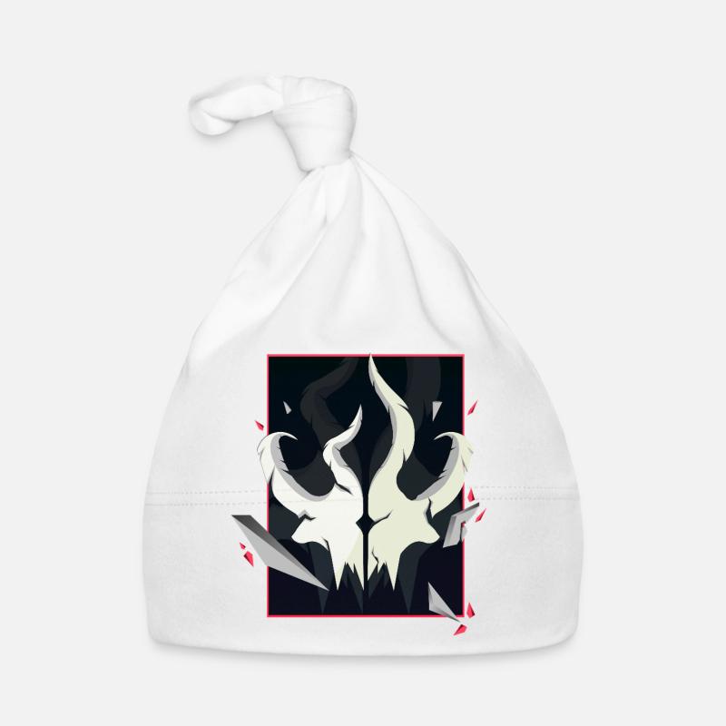 Horned Skull – Rote Akzent Edition Baby Bio-Mütze