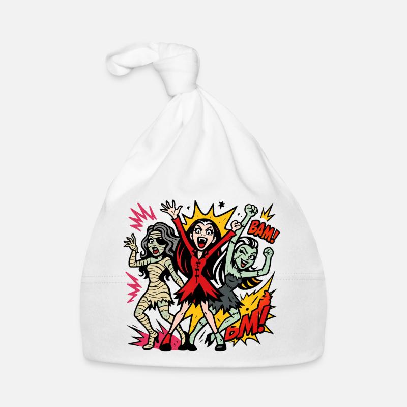 Comic Horror Monster Dance Organic Baby Cap