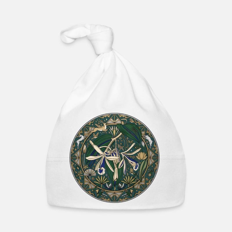 Orchidée vanille et feuillage Bonnet bio Bébé