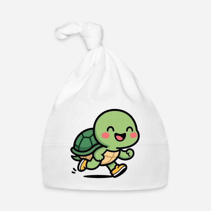 Turtle-runner smile Organic Baby Cap