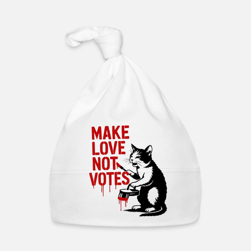 Make Love Not Votes Katze Baby Bio-Mütze