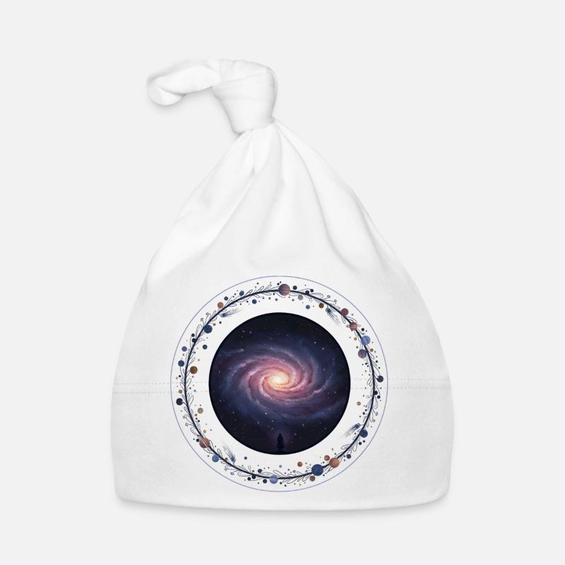 Galactic view in the star wreath Organic Baby Cap